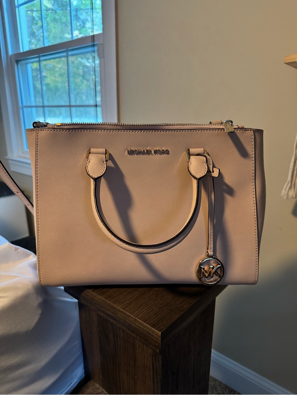 Michael Kors Dusty Pink Purse with MK Charm